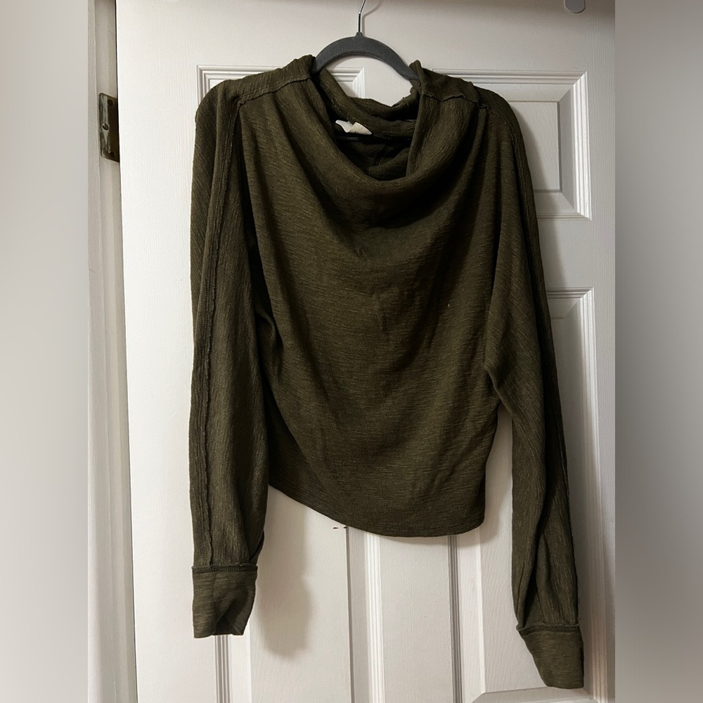 Free People: Off the Shoulder Optional, Long Sleeve Shirt: Small